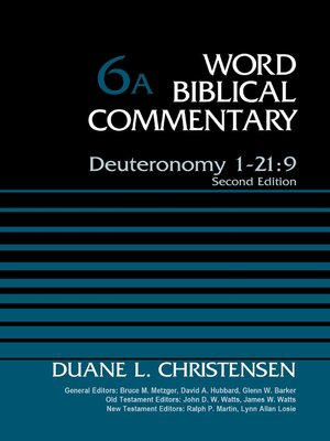 cover image of Deuteronomy 1-21:9, Volume 6A